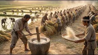 Thumbnail: Inside an Ancient Rice Factory: How Rice Was Mass-Produced 2,000 Years Ago (Full Process)