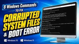 Thumbnail: How to Fix Corrupted System Files & Boot Error with Windows Command-Line Tools