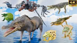 Thumbnail: Leviamon vs Land Crocodile | Real, Giant & Monster Crocodile Size Comparison 3D
