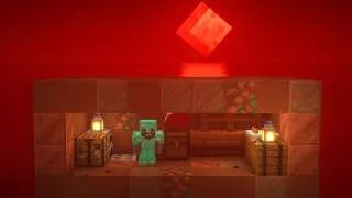Thumbnail: Surviving in a Blood Ocean in Minecraft