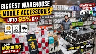 Thumbnail: BIGGEST Mobile Accessories Warehouse 😱 Original Open Box Upto 95% OFF | Mobiking | COD + GST Bill