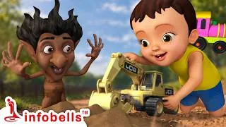 Thumbnail: Bujji Poochandi Vasthunnadu! 👻🚗 | Toy Vehicles Tesukelladu! Telugu Rhymes for Kids | Infobells