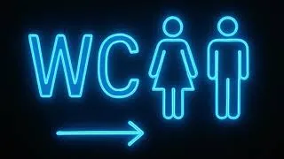 Thumbnail: WC SIGN | STATIC SIGN FOR SHOPS CONCERTS | 12 HOURS