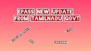 Thumbnail: Epass new update from Tamilnadu government#lockdown#epass for vehicle