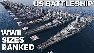 Thumbnail: US BATTLESHIP SIZE COMPARISON (WWII)