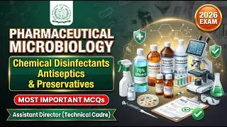 Thumbnail: Pharmaceutical Microbiology MCQs | Chemical Disinfectants, Antiseptics & Preservatives
