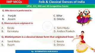 Thumbnail: Folk & Classical Dances of India | Indian Art and Culture | Folk Dances of All States | India GK