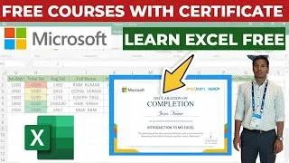 Thumbnail: Learn Excel Online for Free  | Free Microsoft Excel Course with Certificate 2026 | Free Courses