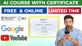 Thumbnail: FREE AI Certification by Google & YouTube | AI Skills 2026 | Free Courses Online with Certificates