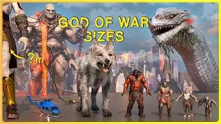 Thumbnail: BIGGEST Characters in GOD of WAR ⚔️ What If Young KRATOS Meets Old Kratos 🤯 EPIC Size Comparison 3D
