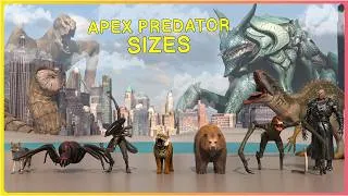 Thumbnail: How BIG are APEX PREDATORS? 🐅 Real Predators vs Movie Monsters  - EPIC Size Comparison 3D