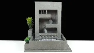 Thumbnail: How to make beautiful modern design tabletop water fountain using cement and thermocol