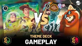 Thumbnail: TOY STORY vs. TURNING RED | Disney Lorcana CASUAL THEME DECK gameplay!