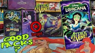 Thumbnail: Lorcana Attack of Vine Target Packs Opening - Any Luck From Random Packs?