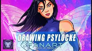 Thumbnail: PSYLOCKE FAN-ART (X-MEN 97) | IN PHOTOSHOP | Digital Art Process