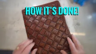 Thumbnail: How to Create a Basket Weave Pattern in Leather – Quick & Simple #leathercraft #leathertooling 