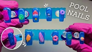 Thumbnail: How to make the CUTEST 3D Summer Pool NAILS Step by step 🌊☀️