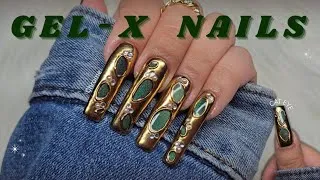 Thumbnail: DO MY GEL-X NAILS WITH ME ✨️ TRYING BORN PRETTY CAT EYE POLISH 😻 