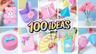 Thumbnail: 100 DIY Easy & Quick Craft Ideas 💖 Paper Crafts and Cute Gifts with Stuff you Have at Home