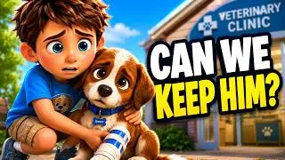 Thumbnail: They Rescued a Hurt Puppy… But Who Does He Belong To? | Family Life English |  English Story (A1–A2)