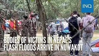 Thumbnail: Bodies of victims in Nepal's flash floods arrive in Nuwakot