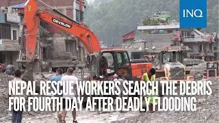 Thumbnail: Nepal rescue workers search the debris for fourth day after deadly flooding