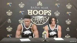 Thumbnail: Jeremiah Wilkinson, JJ Andrews, Chin Coleman Postgame - Arkansas 98, Carleton 58