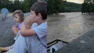 Thumbnail: Family Trapped On Roof During Flood