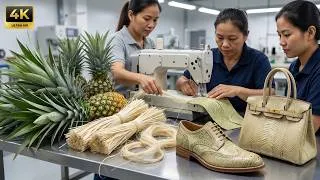 Thumbnail: We Made Luxury Shoes & Handbags From Pineapple Leaves Inside a factory (Full Process)