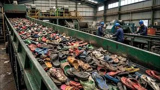 Thumbnail: How Millions of Old Shoes Are Recycled Into Gym Mats – Amazing Factory Process