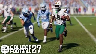 Thumbnail: Miami Hurricanes vs North Carolina Tar Heels | Simulation Game 8 | College Football 27