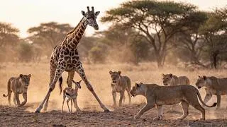 Thumbnail: Giraffe vs Lions: Hunted Baby Buck Thinks This Giraffe is its Mother | Inside the Wild
