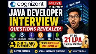 Thumbnail: 🚨 Cognizant Java Interview 2026 | Spring Boot | JWT Security | Microservices | SQL