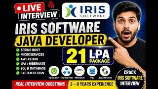 Thumbnail: 🔔 Iris Software Java Developer LIVE Interview | Spring Boot | Microservices | AWS Cloud | JPA | SQL