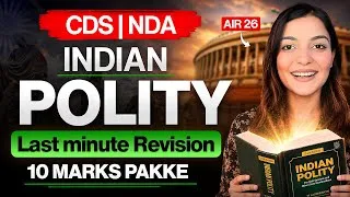 Thumbnail: Complete Polity from this video in CDS 2 2026 | NDA 2 2026 | By Vaishalli Ma’am