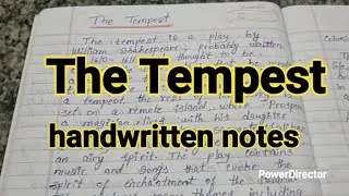 Thumbnail: The Tempest notes |The tempest |William Shakespeare |English notes