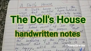 Thumbnail: The doll's house notes |William Shakespeare |English literature notes