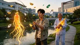 Thumbnail: Magic fishing rod catches ginseng and lingzhi. Cures his father, makes him rich!