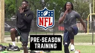 Thumbnail: NFL Superstars Antonio Brown & Todd Gurley Pre-Season Speed Workout