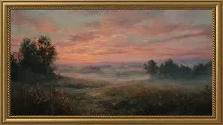 Thumbnail: Dreamy Pastel Valley Painting | Gold Frame TV Art | Ambient Wallpaper for TV