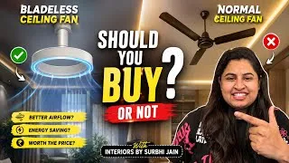 Thumbnail: Should You Buy a Bladeless Ceiling Fan? 🤔 | Pros & Cons You MUST Know! | Interiors By Surbhi Jain