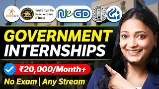 Thumbnail: 6 Government Internships for College Students — RBI, ISRO, ICCR, NeGD & CCI