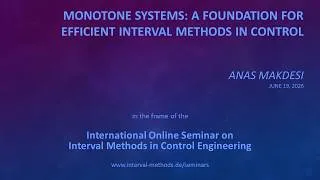 Thumbnail: Monotone Systems: A Foundation for Efficient Interval Methods in Control