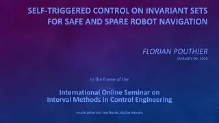 Thumbnail: Self-Triggered Control on Invariant Sets for Safe and Spare Robot Navigation