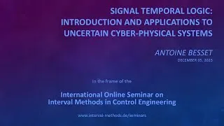 Thumbnail: Signal Temporal Logic: Introduction and Applications to Uncertain Cyber-Physical Systems