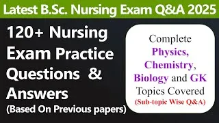Thumbnail: BSc Nursing Exam Q&A 2025 | Nursing Exam Most important MCQs | B.Sc Nursing Questions and answers