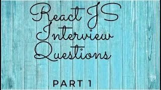 Thumbnail: Frontend Interview Preparation | React Js Interview Questions Part | React JS Interview Preparation