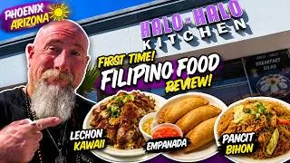 Thumbnail: First Time at Halo-Halo Kitchen in Phoenix, AZ 🇵🇭 | Lechon Kawali, Empanada & Pancit Bihon Review