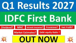 Thumbnail: IDFC First Bank q1 results 2027 | IDFC First Bank results today | IDFC First Bank Share News today