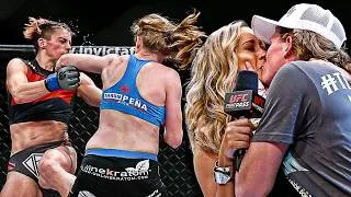 Thumbnail: Tonya Evinger Goes Viral With Post-Fight Kiss on Laura Sanko